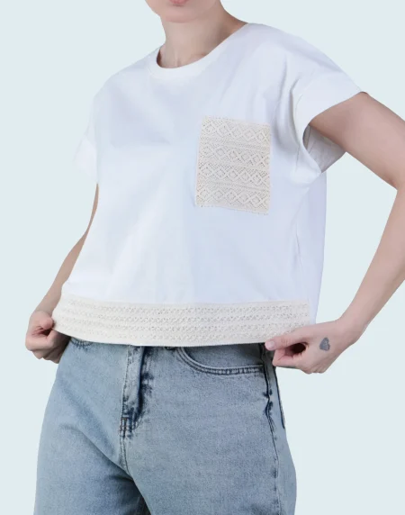 تیشرت گلدوزی مربع