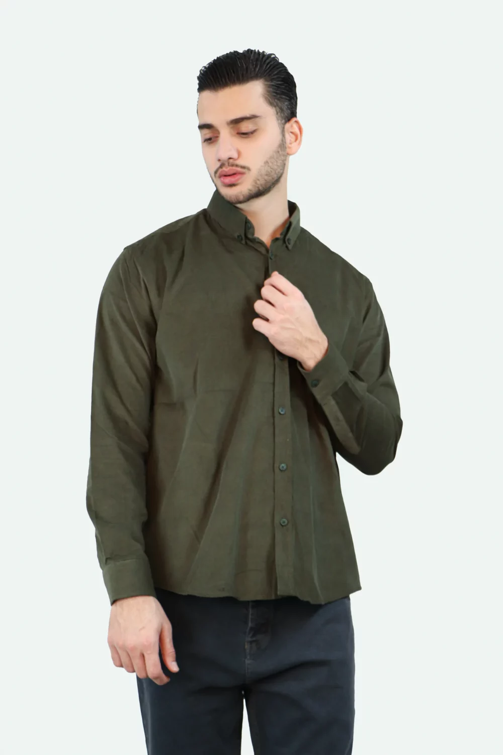 پیراهن مخمل کبریتی - Image 6