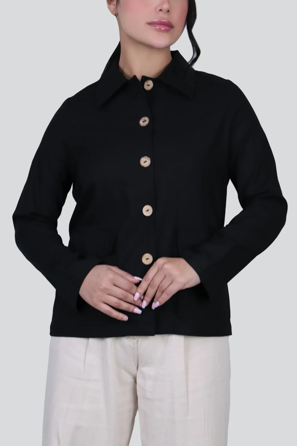 کت لینن جیب پاکتی - Image 5