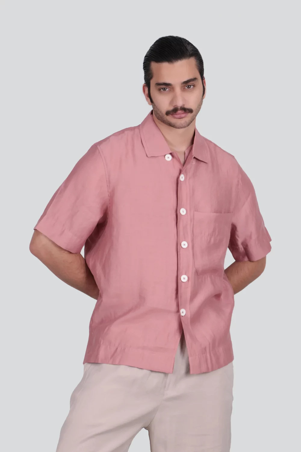 پیراهن سیلک جیبدار