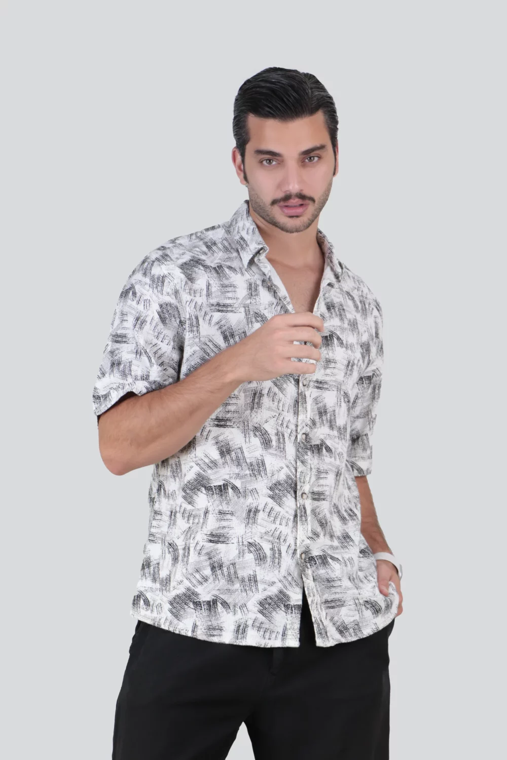 پیراهن لینن چاپی - Image 3