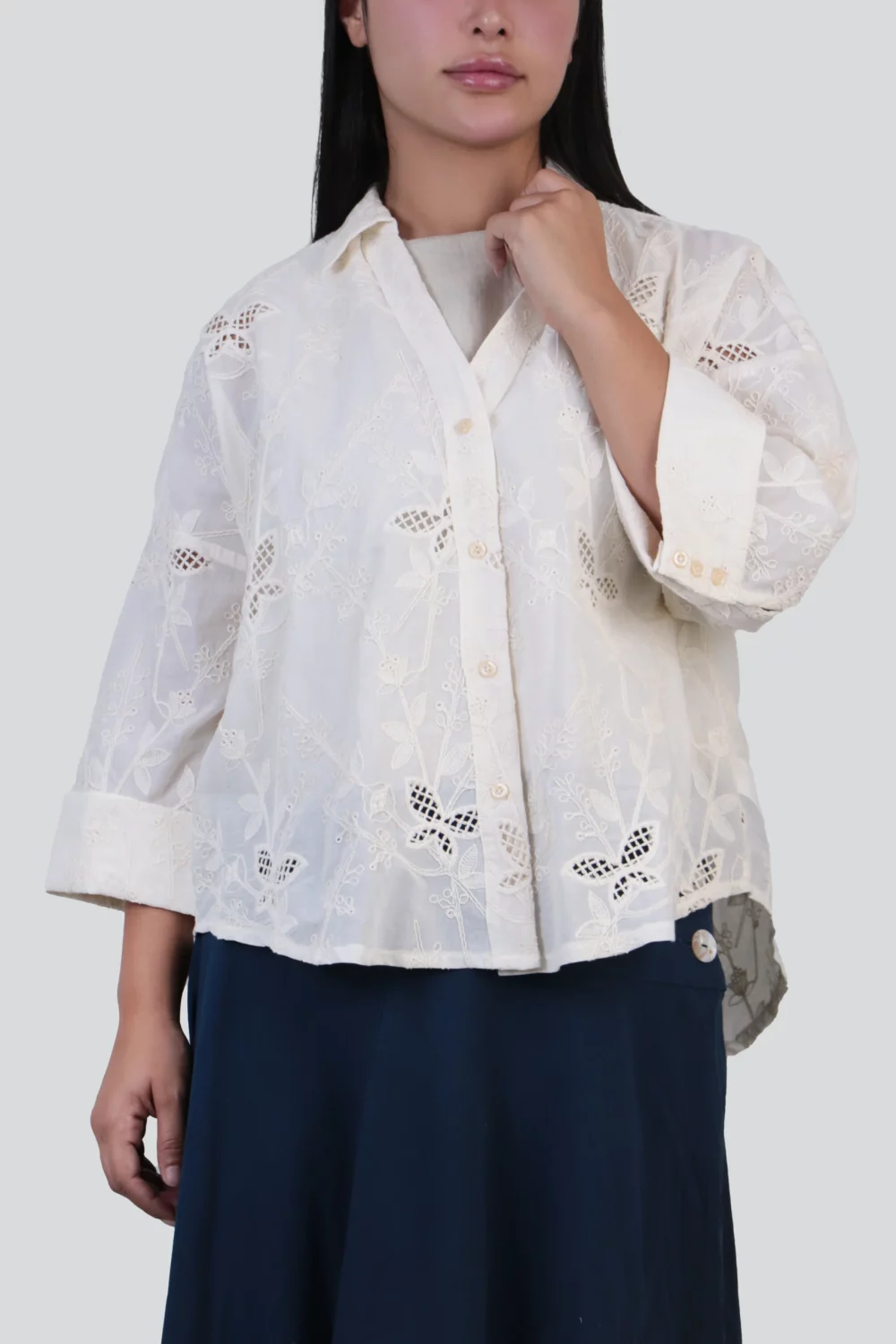 شومیز زنانه خامه دوزی - Image 4