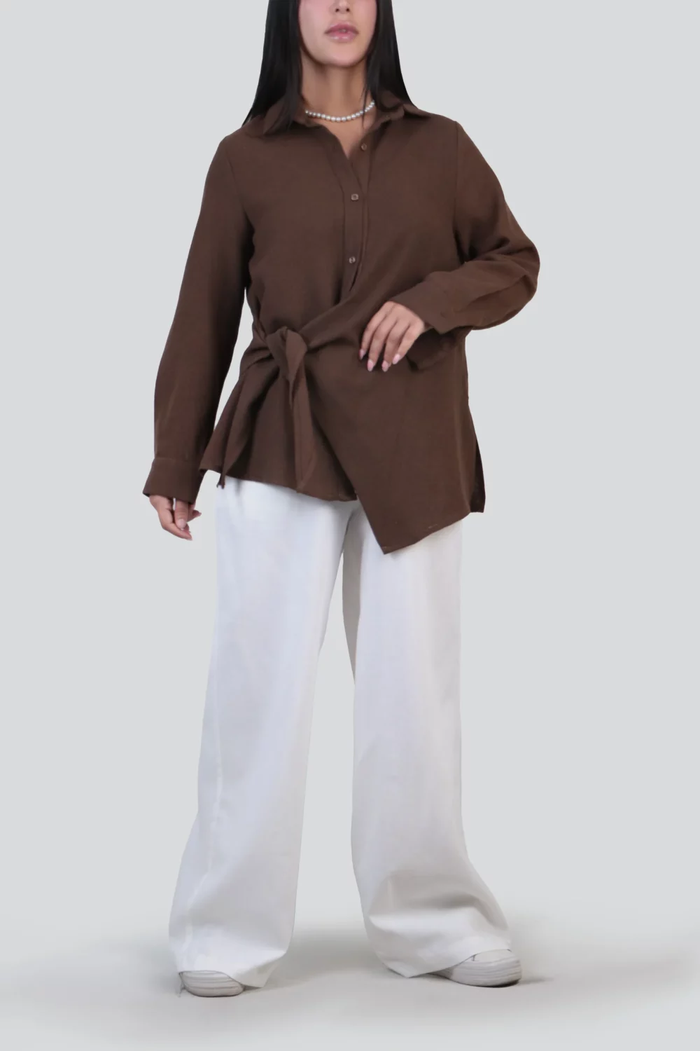 شومیز جلو گره و شلوار - Image 7